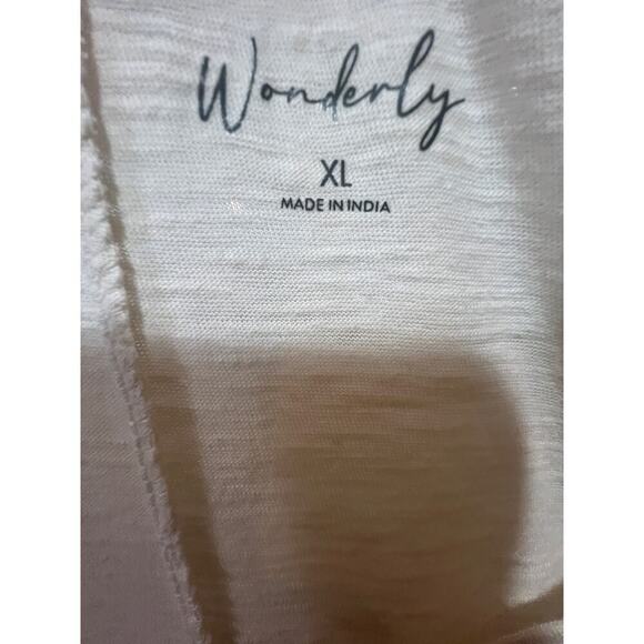 WONDERLY CREAM NWT LONG SLEEVE WOMENS TOP SIZE XL - Picture 2 of 7